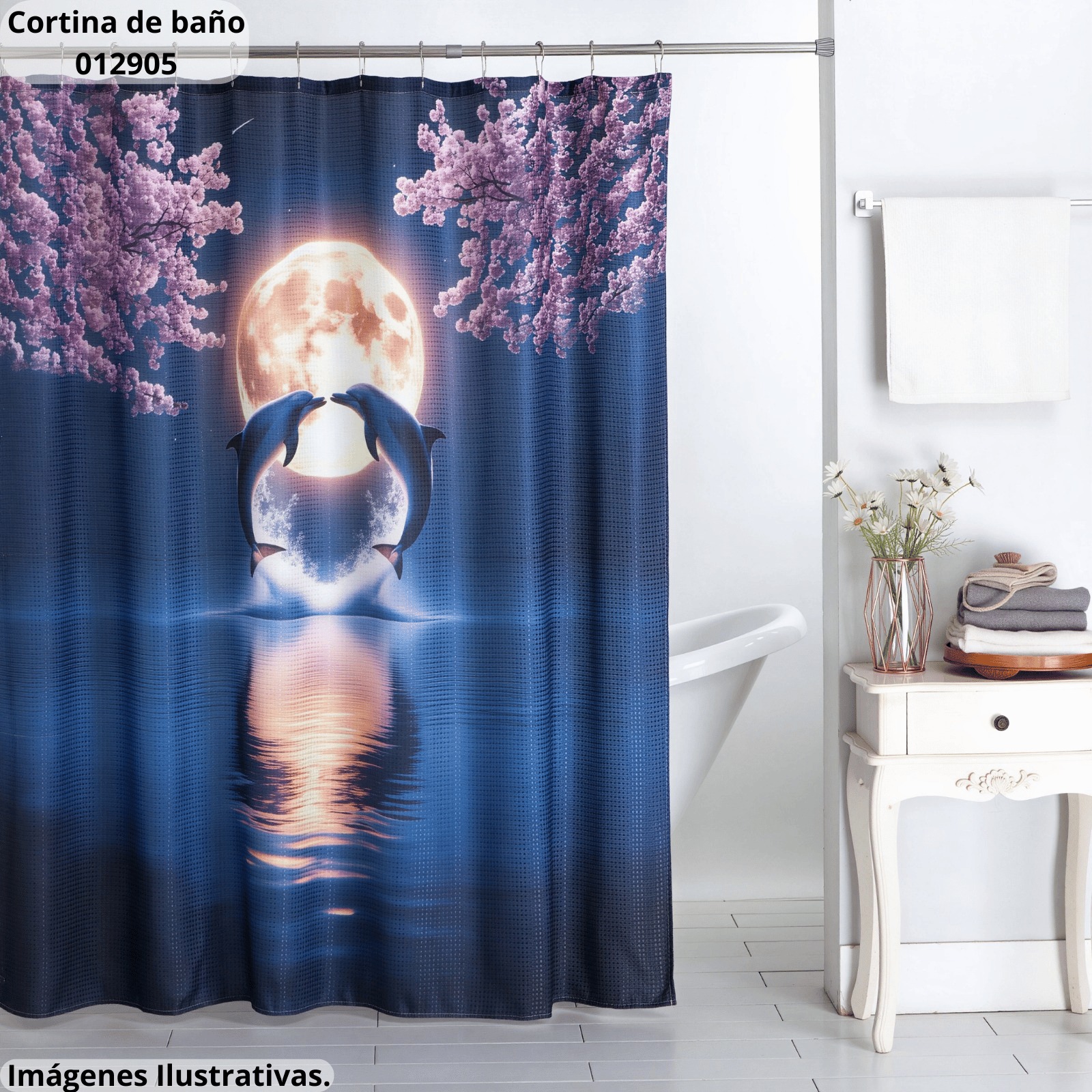 Cortina de Baño Bora Bora Diseño 2