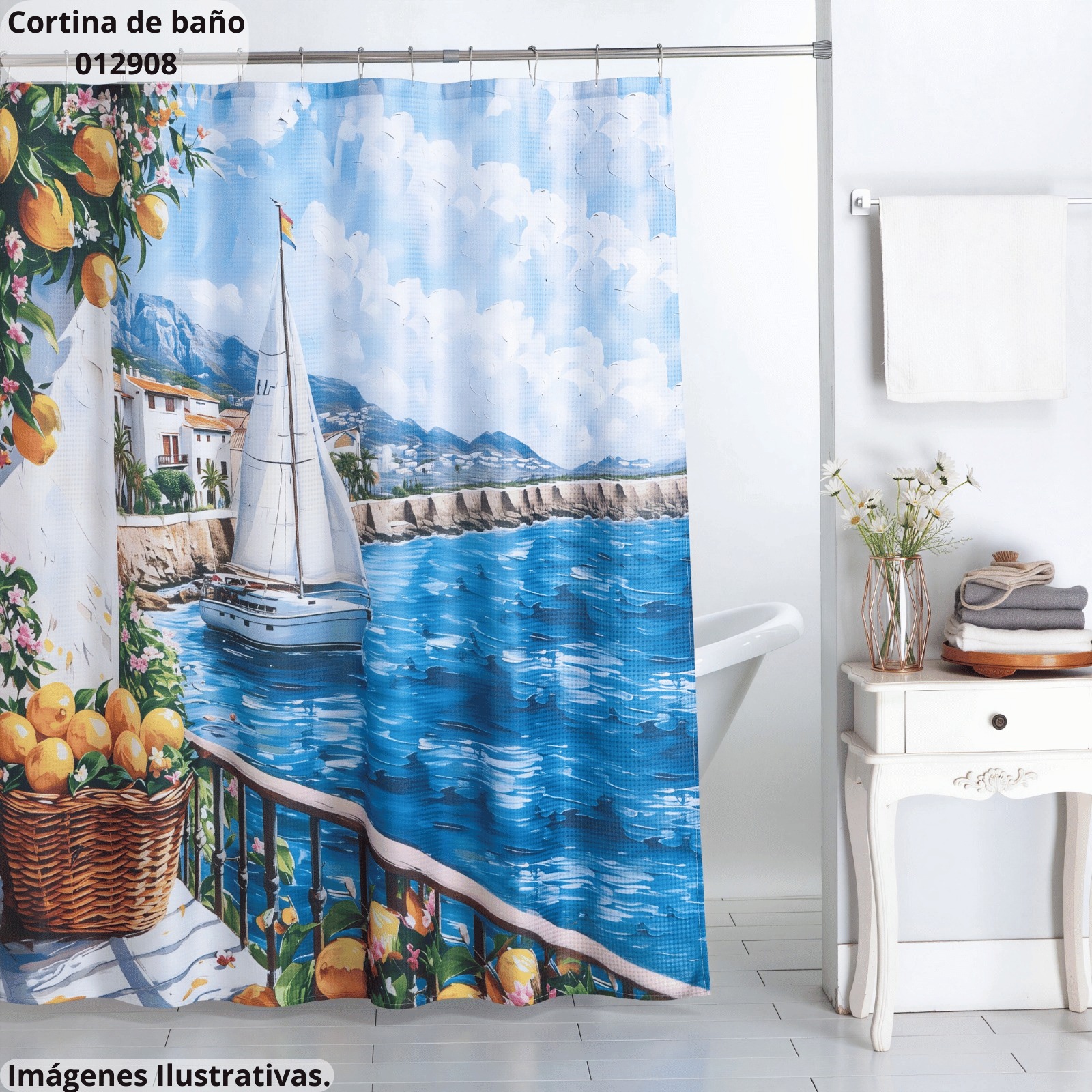 Cortina de Baño Bora Bora Diseño 5