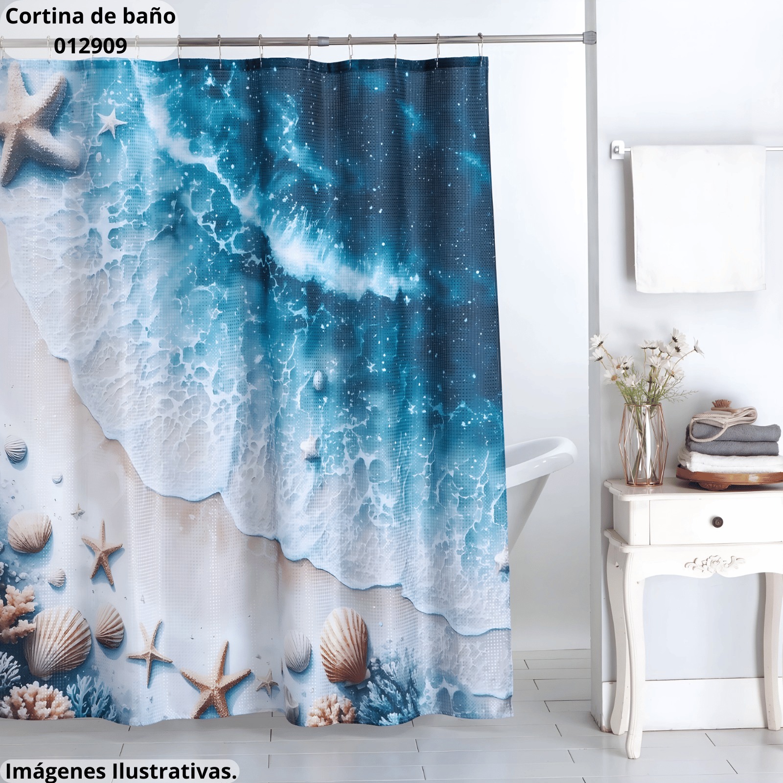 Cortina de Baño Bora Bora Diseño 6